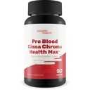 Pro Blood Cinna Chroma Zdraví Max - Natural Blood Health Support with Cinnamon, Turmeric, Berberine, Vitamin D, Vitamin C, Zinek & More - Podpora vyváženého krevního zdraví & lepší krevní tok
