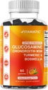 Vitamatická Extra síla Glucosamine Chondroitin Gummies s MSM, Turmeric & Boswellia - 60 Pectin- based Gummies Advanced Joint Support Formule - Sugar- Free, Non- GMO, Gelatin- Free