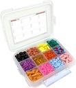 12 Kompartment Large Pill Pouzdro s vzduchotěsnou pečetí - Silikonový plynový vodotěsný Med Box s mapou léků (12 Compartment, 1 balení)