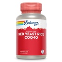 SOLARAY Red Yeast Rice Plus CoQ-10 & No-Flush Niacin Vitamin B-3, Zdravé srdce a kardiovaskulární podpora, Non- ozářený & Citrinin zdarma, 60 denní záruka vrácení peněz, 90 Služeb, 90 VegCaps