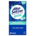 Alka- Seltzer Cool Action Heartburn Relief Gum, Extra Strength Antacid Gum, Acid Požití a Upset Stomach Relief, No Chalky Chuť, Cool Mint Flavor, 60 Počet