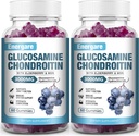 2 Pack 3000mg Glucosamine Chondroitin s MSM Gummies & Elderberry, Extra Strength Joint Support Health, Flexibility, Antioxidant, Imunitní doplněk Gummy pro dospělé, Muži & Ženy 120 Počítá se