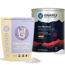 Gnary Nutrition Creatine Powder, Neochucené (16.05oz) Předcvičení Mango (14.82oz)
