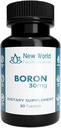 Boron 30mg Minerální dodatek - Soft- Pressed Tablety štítné žlázy Podpora rychlé absorpční vzorec (30)
