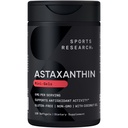 Sportovní výzkum Triple Strength Astaxanthin dodatek (6 mg) s Organic Coconut Oil for Antioxidant Activity, Skin & Eye Health Support - Non- GMO Ověřené & gluten zdarma - 120 Softgels