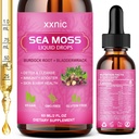 Sea Moss Advanced Liquid Drops, 3000mg Organic Sea Moss Liquid with Black Seed Oil & Irish Seamoss Gel, Surová Moss Support Imunity, Joint, Digestive Health, 60mL-L8