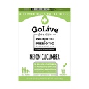 GoLive Probiotika pro dospělé a děti, Melon a Okurka, 10ct- Probiotika pro dospělé a děti, Prebiotická Vlákna pro Gut a stravovací zdraví, Doporučené lékaři a Dieťané