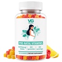 VITA GLOBE Prenatal Fish Oil Gummy Vitamíny - Womens Multivitamin pro zdravý růst a vývoj mozku s vitaminem A, D E, B6, Folát a Biotin, 60 Počet