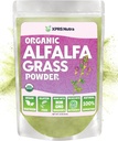 XPRS Nutra Organic Alfalfa Powder - Premium Vegan dodatek bohatý na vápník, antioxidanty, vitaminy - Zemědělský Alfalfa dodatek pro děti a dospělé - Vegan Friendly Zdravý list (4 Ounce)