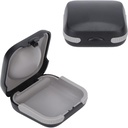 Ochranné pouzdro pro cestovní pomůcky Hard Small Splashproof 2.16 "* 2.04" * 0.39 "Požehlený interiér pro 2 sluchové pomůcky, ITE, RIC, CIC (černá)