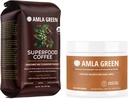 Amla Green Organic Ground Superfood Coffee and Amla Powder Superfood Supplement with Pumpkin Spice, 20x Ultra koncentrovaná Amla