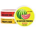 LyvWel 72mg Caffeine Energy Pouches - Meloun, Red Gummy Bear, Ananas Crush - Juicy Clean Energy with Guarana - 3- Pack (48 Total Pouches)