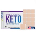 Keto Patch s B12 methylkobalamin a vitamin Guarana B12 Patch for Energy - 30 Day Supply Keto & Vitamin B12 Patches - Vyrobeno v USA