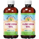 Lily Of The Desert Aloe Vera Gel - Inner Filet Silnější Konzistence Aloe Vera Drink with Natural Vitamíny, Dědičné Enzymy pro Gut Health, Žaludek Relief, Wellness, Žhavá kůže, 32 Oz (Balení 2)