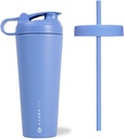 HydroJug Nerezová ocel Shaker Cup 24oz - Perfektní pro proteinové třepačky, Pre- Cvičení Nápoje, Ledová káva - Snadné míchání, vakuum izolovaný, Držák na pohár kompatibilní, BPA zdarma - Udržuje temp na hodiny