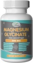 Glycinát hořečnatý 500 mg Kapsle pro spánek, srdce, nerv a kosti, Svalovina doplněk hořčíku Komplexní podpora relaxace - 120 Kapsle (60 Day Supply)