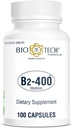 Bio-Tech Pharmaceutical B2-400, 100 Kapsle - All- přírodní doplněk - Podporuje Clarity a produktivita - No Dairy, Fish, Gluten, Peanut, Shellfish, GMOS, & Soy - Žádné umělé barvy