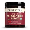 Dr. Mercola Organic Astaxanthin Gummies, 30 Servings (30 Gummies), 4 mg per Serving, Dietní dodatek, Antioxidant a imunitní podpora, Certified Organic, Non- GMO