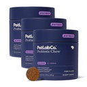 PetLab Co. Probiotika pro psy, Podpora Gut Zdraví, Příležitostný Průjem, Stravovací Zdraví & Sezónní Alergie - Vepřové Flavor - 30 měkkých žvýkaček - Balení May Vars (Hodnota 3-Pack)