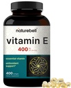 NatureBell Vitamin E Oil Softgels, 400iu per Serving, 400 pilulky CLAS124; Essential Antioxidant doplňky, Snadno absorbovaná forma - Podporuje pleť, srdce, a imunitní zdraví - Non- GMO
