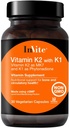 Pozvat zdraví Vitamin K2 s K1 - Podporuje kostní a oběhové zdraví - Vitamin K2 jako MK7 a K1 a Phytonadione - 30 Vegetariánské kapsle (2- Pack)