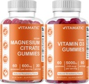 Vitamatic Magnesium & Vitamin D3 Gummies Combo - 60 Vegan Počet