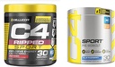C4 Ripped Sport Pre Workout Powder Fruit Punch - NSF Certified for Sport + Cukr zdarma & C4 Sport Pre Workout Powder Blue Raspberry - Pre Workout Energy
