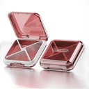 DUBSTAR Daily Pill Organizer, 4 Compartments Přenosné cestovní malá plotýnka pouzdro, Pill Box pro kapsy v kabelce držet vitaminy, Cod jaterní olej, doplňky a léky (červená)