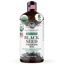 NaturoBliss Organic Black Seed Oil 100 Virgin Cold Pressed Omega 3 6 9 Super Antioxidant pro imunitní podporu, Spojky, Mobilita, Digestion, Vlasy kůže Vegan, Gluten- Free, Non- GMO USDA Certified 8oz