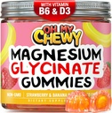 Center- plněné magnesium Glycinát Gummies 400MG - Vysoká absorpce pro děti, dospívající a dospělé - dodatek pro spánek, klid a svalovou relaxaci s B6 & D3 - Gluten Free & Vegan Friendly - 120 Počet