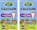 NaturesPlus Animal Parade Sugar- Free Children 's Calcium, Vanilla Sundae Flavor - 90 Žvýkací zvíře Shaped Tablety, Balení 2 - Magnesium pro zdraví kostí - Gluten Free - 90 Služeb
