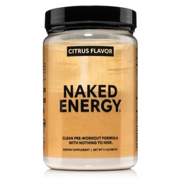 NAKED Citrus Energy - Citrus Ochucené čisté Pre Workout Dodatek pro muže a ženy, Vegan Friendly, No Add Sweeters, Barvy nebo Flavors - 30 Služebnictví