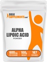 BulkSupplements.com Alpha Lipoic Acid Powder - ALA dodatek, Antioxidant Supplement - Gluten Free, 600mg na Serving, 100g (3.5 oz) (Balení po 1)