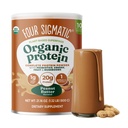 Čtyři Sigmatické organické bílkoviny na bázi plantáže práškové arašídové máslo s lví hřívou, Chaga, Cordyceps a další 124; čistý Vegan protein zvýšený pro funkci mozku a imunitní podporu 124; 21.16 oz