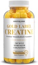 Hinterland Verlag Gold Label Creatine Monohydrát Gummies for Strength, Muscle Building, Brain Health Supplement, 5g per Serving, 150 Gummies (30 Servings).
