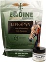 Lifespan & Gray-Out Equine Care Bundle 124; Bylinné anti- zánětlivé ústní doplněk + melanoma Cream Joint, Mobility & Skin Health Podpora pro koně 124; Wellness Pack
