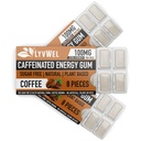 LyvWel Energy Gum Dura124; 100mg Caffeine per gem dura124; Všechny přírodní dura124; Sugar- Free Pre- Workout Boost: Váš esenciální doplněk energie k pobytu Awake- 3 Pack (káva)