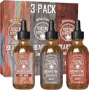 Viking Revolution Beard Oil for Men 3 Pack - Natural Mens Beard Oil Variety Set 2 - Sandalwood, Unpartented and Bay Rum Sents - Beard Conditioning and Moisturizing for a Health Beard (3 Pack, 1oz)