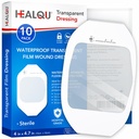 Transparentní filmový dresing 4 "x 4.75" (10 Pack) - vodotěsné adhezivní zranění obvazy pro postchirurgickou sprchu, IV štít, tetování aftercare, jasné dýchatelné záplaty podle HEALQU