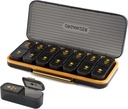 Týdenní porce Organizátor 2 krát denně - Pill Case Am Pm - Travel Pill Box 7 Daily Přenosný vitamín Kontejner Estetická medicína Dipenser se 7 Samostatné kompartmenty Ranní noční doplněk Držák