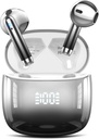 Bezdrátové sluchátka, Bluetooth sluchátka 48H Playtime Ušní budky s LED Power Display, IPX7 Vodotěsné Bluetooth 5.4 Sluchátka in- Ušní sluchátka se 4 Mic pro Android iOS mobilní telefon Laptop, černá