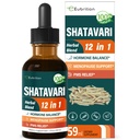 Shatavari (Shitabari) Drops for Women Support Menopause Relief, Bylinný dodatek pro podporu PMS, 12- in-1 Formule s Wild Yam, Vitex Berry Extract. 2oz