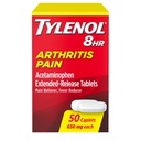 Tylenol 8 hod. Artritida Relief Pain Extended -Release Tablety, 650 mg Acetaminophen, Joint Pain Reliever & Fever Reducer Medicine, Oral Pain Reliever for Artritis & Joint Pain, 50 Počet