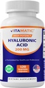 Vitamatic Hyaluronic Acid Supplementations 200mg - Podporuje zdravé pojivo a spojky - Podpora mladistvé zdravé pokožky - 120 Kapsle
