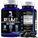 Blackbull Shilajit Čisté Himalájské organické kapsle - Přírodní Shilajit Resin Organic s 20% Fulvic Acid Dodatek, Brain Health, Stárnoucí imunitní podpora - Čisté Himalájské Shilajit