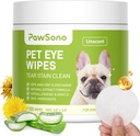 Eye Wipes for Dogs & Cats, Hypoalergenic Dog Eye Wipes Cleaner, Natural Cleating Grooming Pet Wipes Jemně odstraňte slznou skvrnu, oční detonace, vypouštění, Mucus, Non- Irritating, Odpach, 100 ks