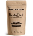Beta karoten 10% Vitamin A 25000 IU prášek 124; Podpora imunitního systému, doplněk antioxidantu 124; Kartenoidy pro zdravé vidění, oči & kůže 124; 100% přírodní betakaroten (1.76 oz - 50 gram)