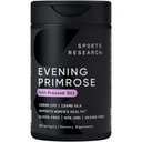 Sports Research ® Evening Primrose Oil 1300mg, 120 Kapsle - 10% GLA, Cold- Pressed, gluten & Soy Free