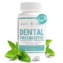 Zubní ústní probiotika, 60 žvýkací tablety - doplňky w / BLIS K12 & M18 - Bad Breath Treatment Treatment for Dospělí - Boops Oral Health - Fields Halitsis, Tooth Decay, Strep throat (Mint Flavor)