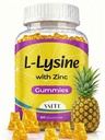 L Lysinové žvýkačky 1000mg se zinem - podporuje pleť, Lip, Vegan, gluten zdarma, 60 Žvýkací L- lysin pro dospělé, Vitamíny Tissue Zdraví a imunitní systém, Aminová kyselina a komplexní doplňky, Non- GMO